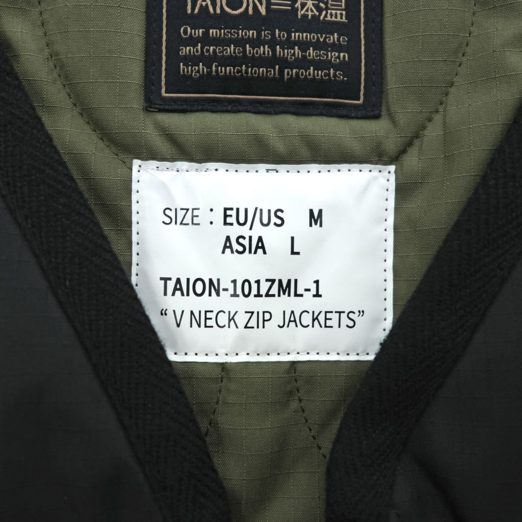 TAION TAION-101ZML-1 V Neck Zip Jacket Black Men's L 2020s