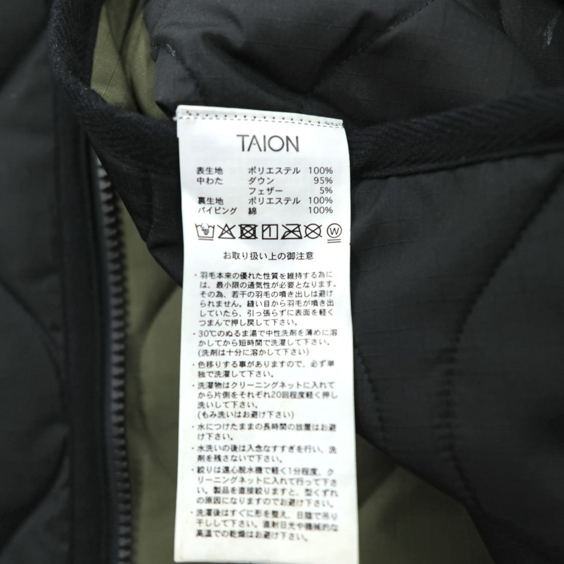 TAION TAION-101ZML-1 V Neck Zip Jacket Black Men's L 2020s