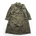 Vintage Belted Trench Coat 日本製 トレンチコート M ブラウン ベルト付 ライナー着脱 アシンメトリー