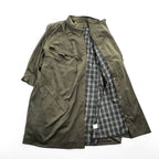 Vintage Belted Trench Coat 日本製 トレンチコート M ブラウン ベルト付 ライナー着脱 アシンメトリー