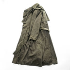 Vintage Belted Trench Coat 日本製 トレンチコート M ブラウン ベルト付 ライナー着脱 アシンメトリー