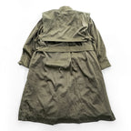 Vintage Belted Trench Coat 日本製 トレンチコート M ブラウン ベルト付 ライナー着脱 アシンメトリー