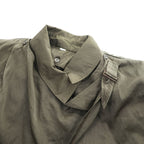 Vintage Belted Trench Coat 日本製 トレンチコート M ブラウン ベルト付 ライナー着脱 アシンメトリー