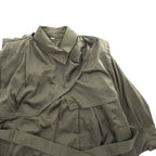 Vintage Belted Trench Coat 日本製 トレンチコート M ブラウン ベルト付 ライナー着脱 アシンメトリー