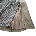 Vintage Belted Trench Coat 日本製 トレンチコート M ブラウン ベルト付 ライナー着脱 アシンメトリー