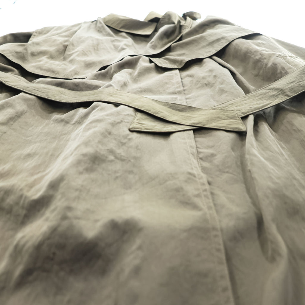 Vintage Belted Trench Coat 日本製 トレンチコート M ブラウン ベルト付 ライナー着脱 アシンメトリー