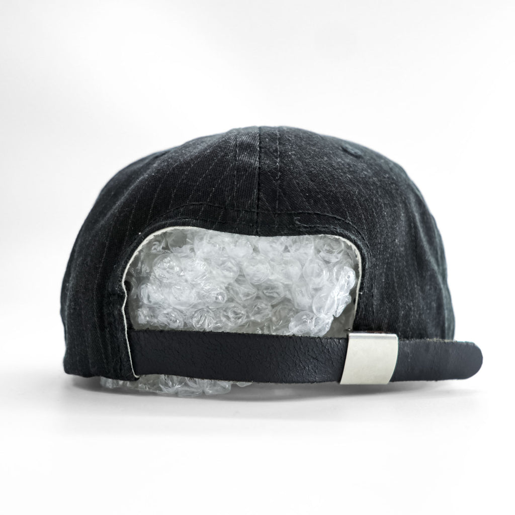 Ebbets Field Flannels Made in USA Black Pinstripe Adjustable Baseball Cap