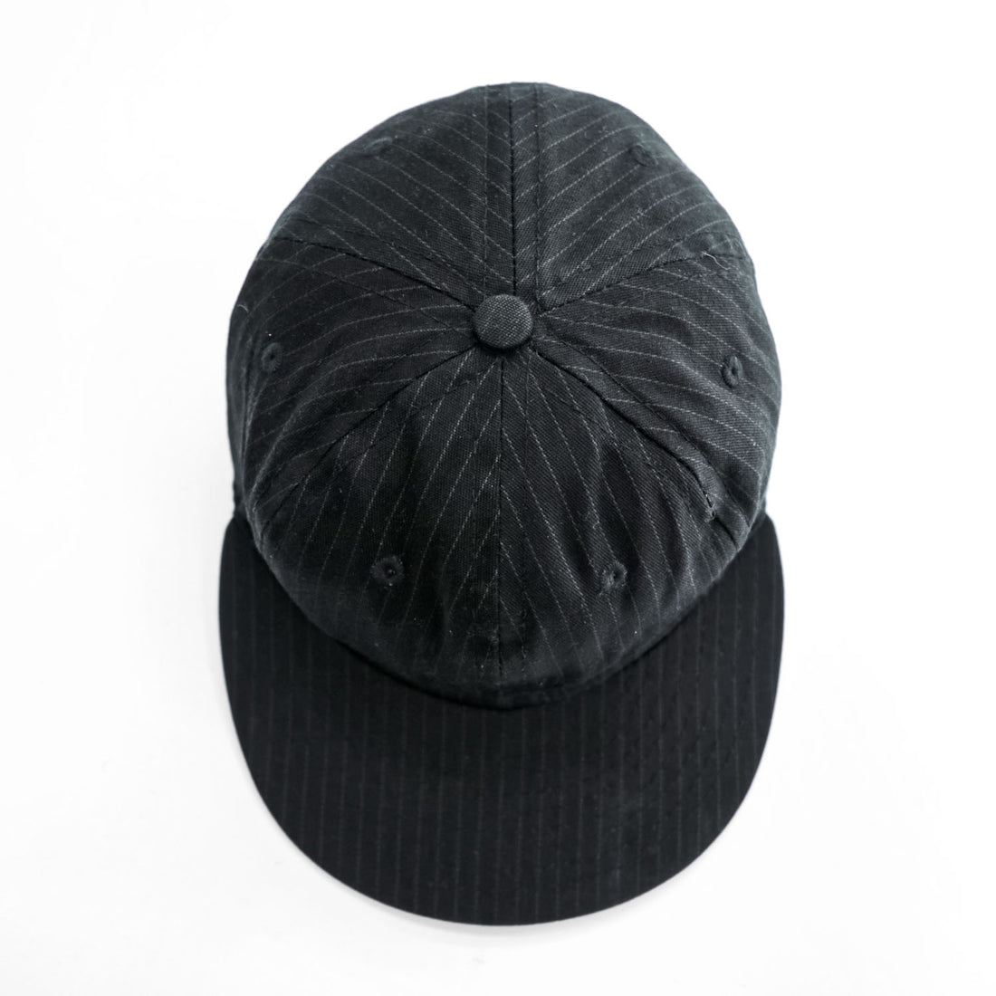 Ebbets Field Flannels Made in USA Black Pinstripe Adjustable Baseball Cap