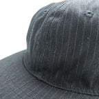 Ebbets Field Flannels Made in USA Black Pinstripe Adjustable Baseball Cap