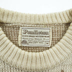 PENDLETON 70年代 USA製 ヴィンテージ 100%バージンウール ニット セーター M ベージュ 白タグ ネイティブ柄