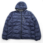 NAUTICA ダウンジャケット XL ネイビー 防水 ドローコード フード付き ジップポケット LIGHT WEIGHT