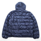 NAUTICA ダウンジャケット XL ネイビー 防水 ドローコード フード付き ジップポケット LIGHT WEIGHT