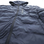 NAUTICA ダウンジャケット XL ネイビー 防水 ドローコード フード付き ジップポケット LIGHT WEIGHT