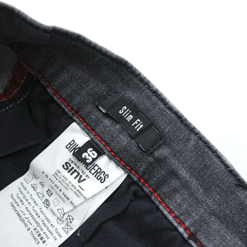 BIKKEMBERGS Slim Fit Black Denim Jeans Size 36 Made in Tunisia