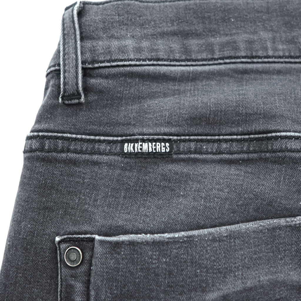 BIKKEMBERGS Slim Fit Black Denim Jeans Size 36 Made in Tunisia