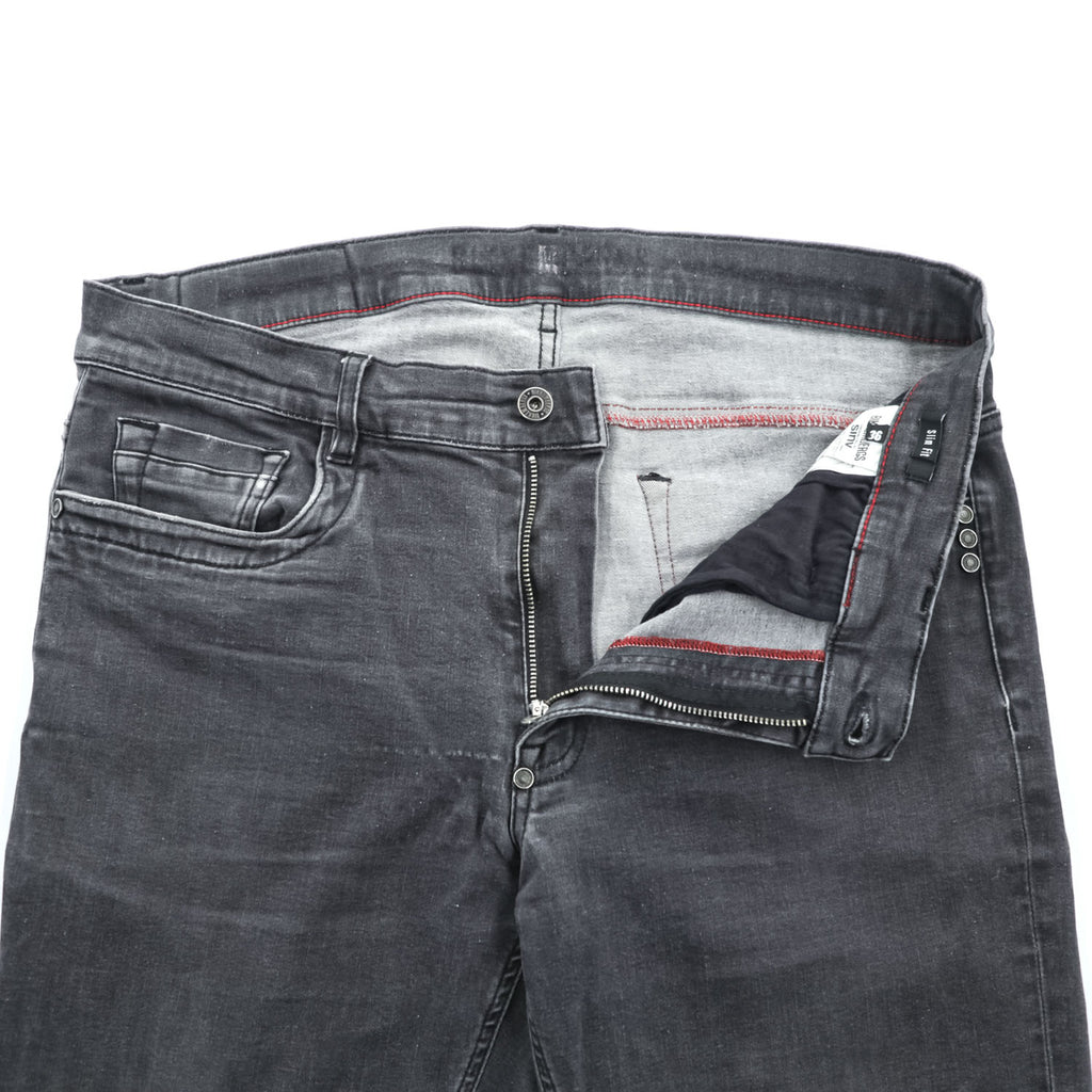 BIKKEMBERGS Slim Fit Black Denim Jeans Size 36 Made in Tunisia