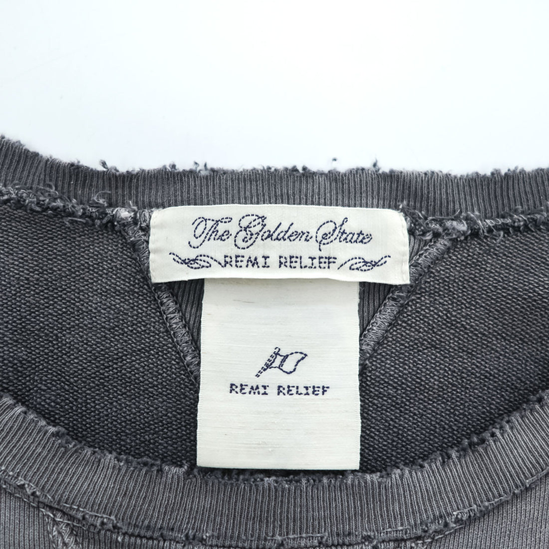 REMI RELIEF Made in Japan Vintage Treated Crewneck Sweatshirt Gray L - photo 4