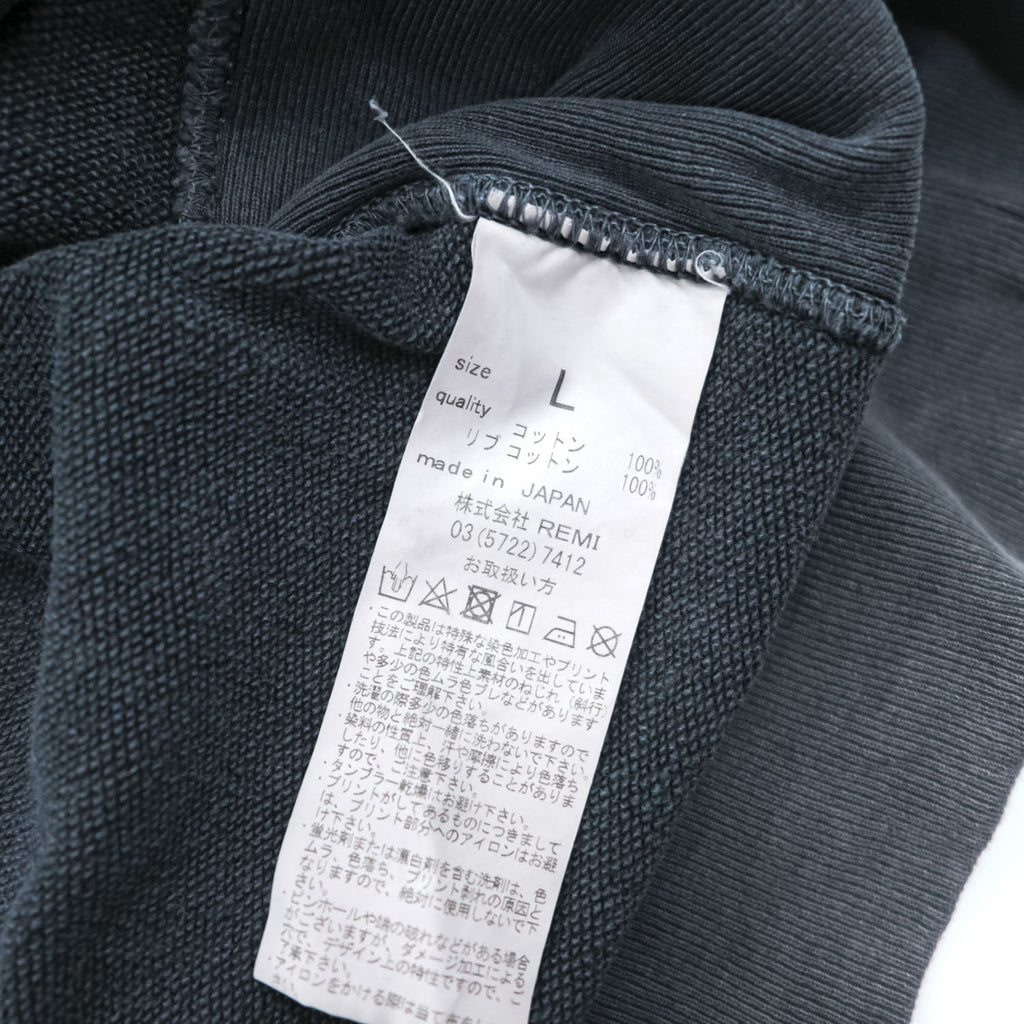 REMI RELIEF Made in Japan Vintage Treated Crewneck Sweatshirt Gray L - photo 6