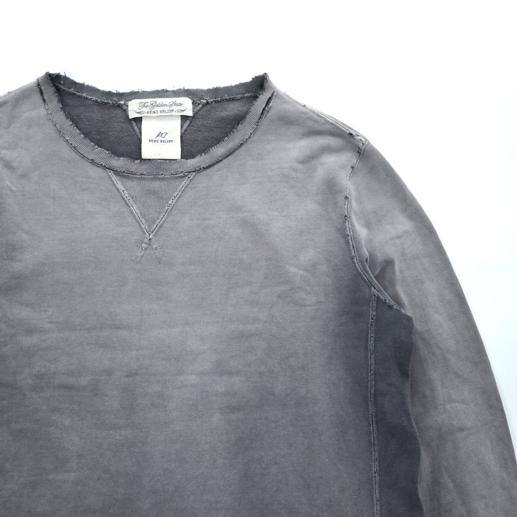 REMI RELIEF Made in Japan Vintage Treated Crewneck Sweatshirt Gray L - photo 8