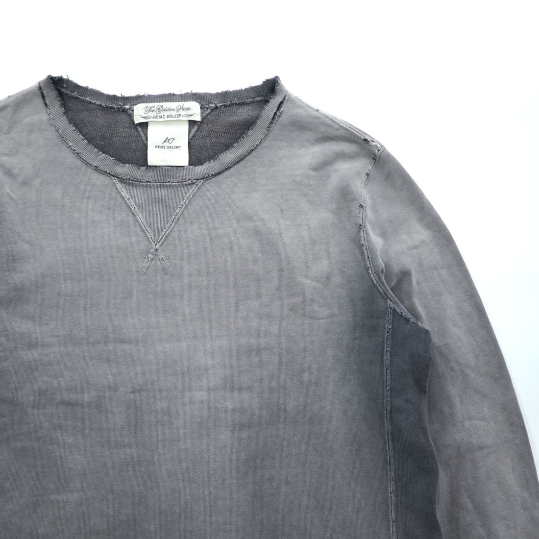 REMI RELIEF Made in Japan Vintage Treated Crewneck Sweatshirt Gray L - photo 8