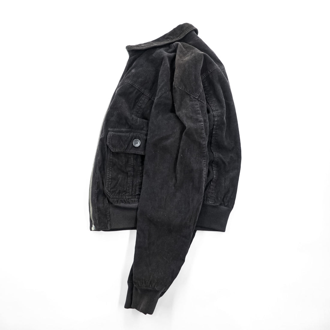 D&G DOLCE&GABBANA Black Corduroy Zip-Up Bomber Jacket Size 48 RB0236/STN03 - photo 4