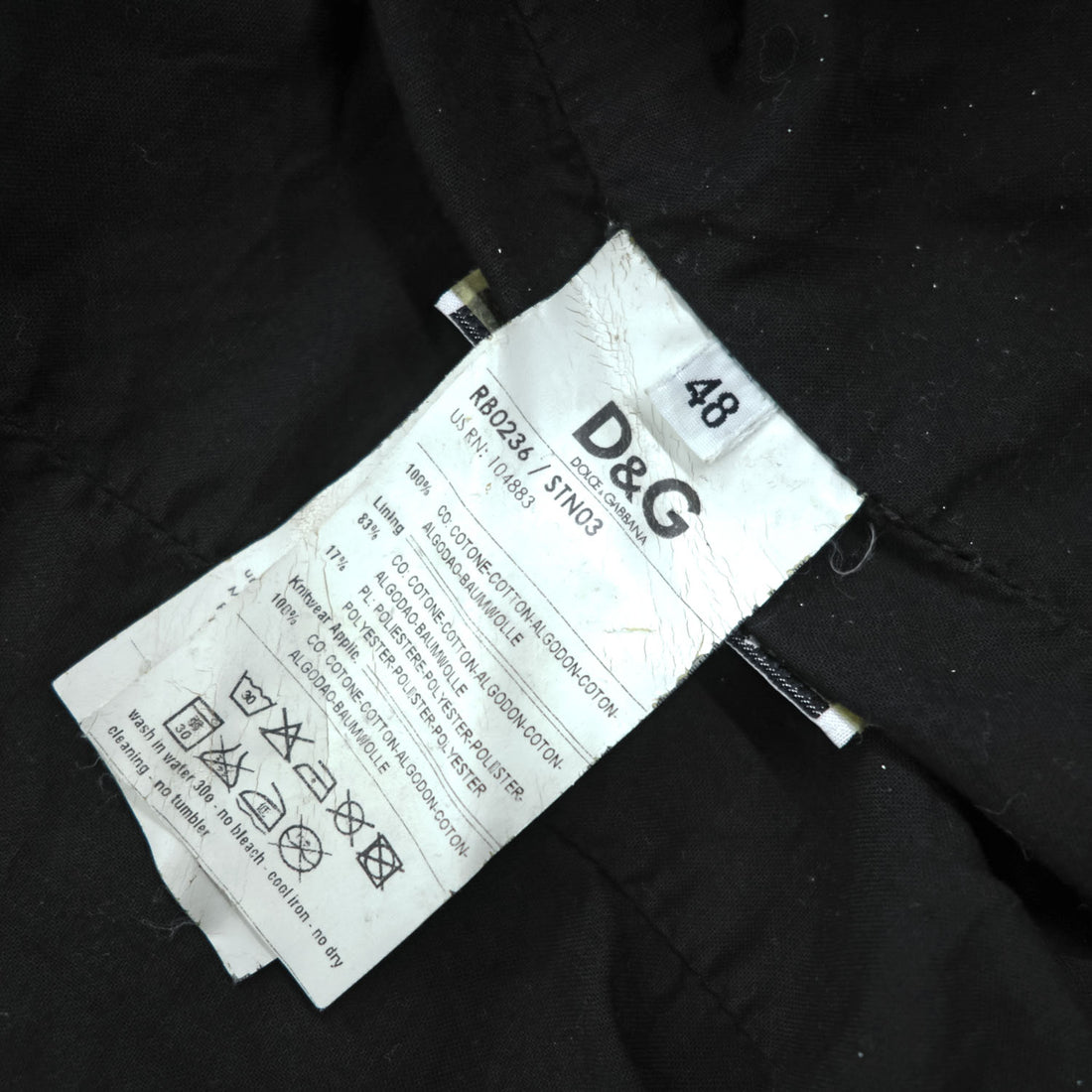D&G DOLCE&GABBANA Black Corduroy Zip-Up Bomber Jacket Size 48 RB0236/STN03 - photo 7