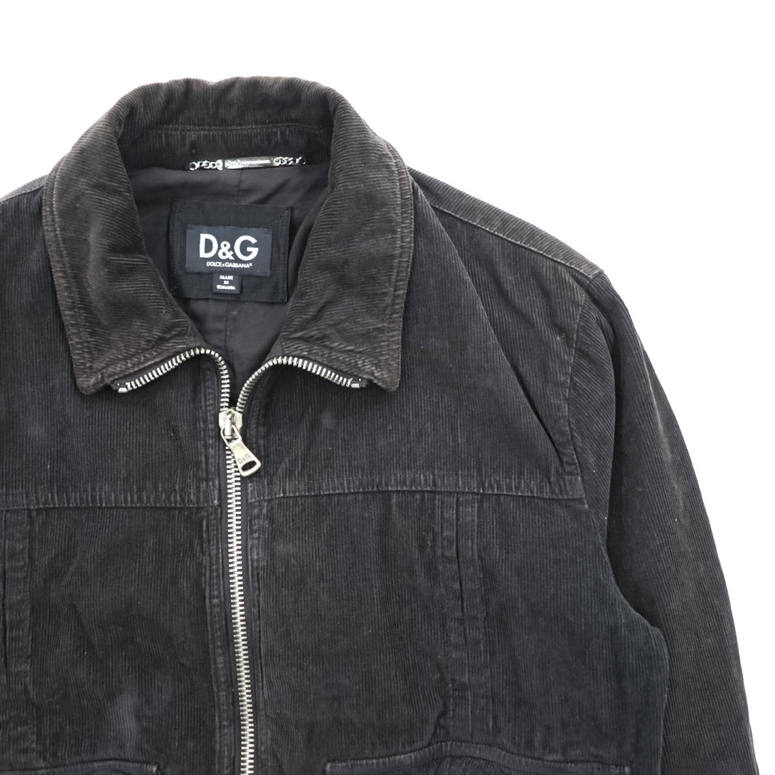 D&G DOLCE&GABBANA Black Corduroy Zip-Up Bomber Jacket Size 48 RB0236/STN03 - photo 9