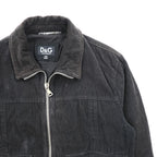 D&G DOLCE&GABBANA Black Corduroy Zip-Up Bomber Jacket Size 48 RB0236/STN03 - photo 9