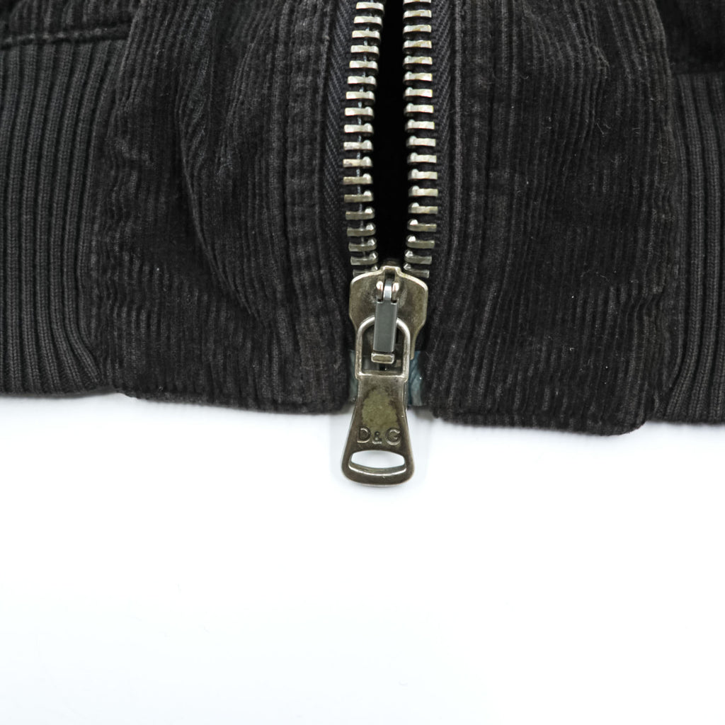 D&G DOLCE&GABBANA Black Corduroy Zip-Up Bomber Jacket Size 48 RB0236/STN03 - photo 11