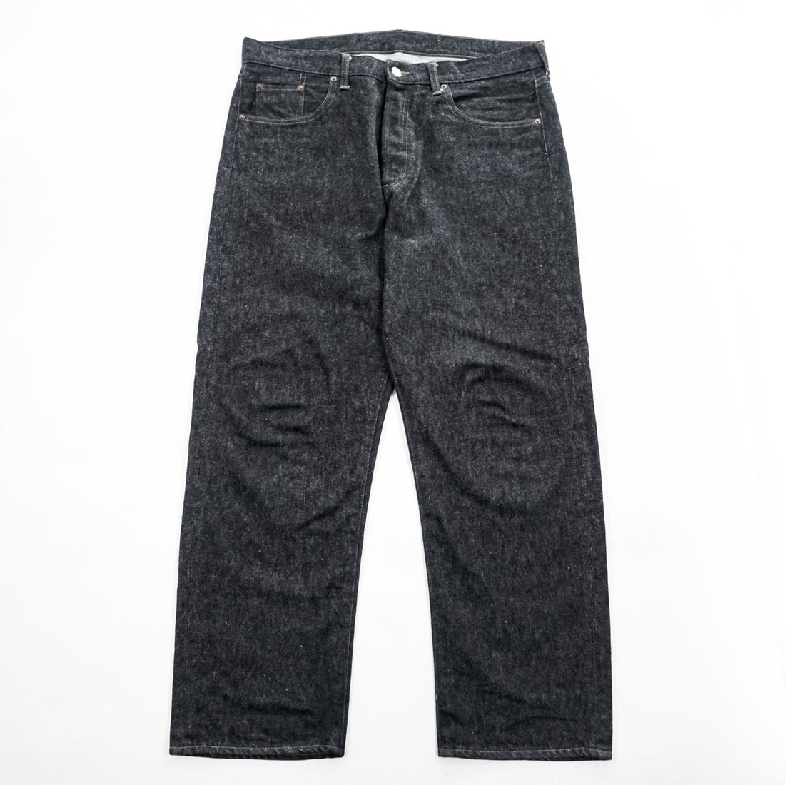 A.PRESSE 2024SS Black Washed Denim Pants – Black, Size 38, Made in Japan
