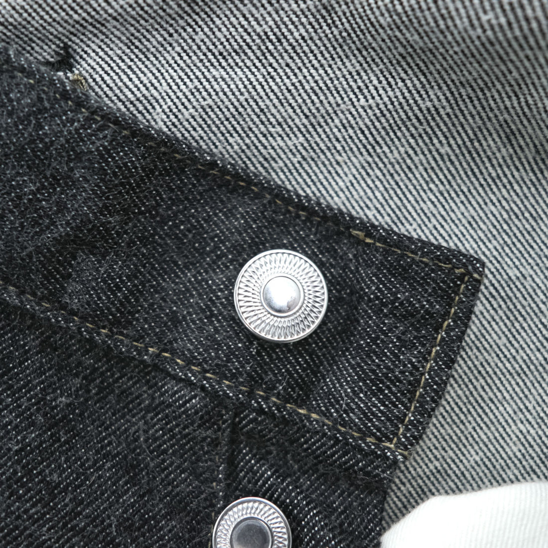 A.PRESSE 2024SS Black Washed Denim Pants – Black, Size 38, Made in Japan - photo 7