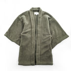 Snow Peak × kimono yamato Japan-Made fleece jacket, Haori size S, Khaki (green), Polartec outdoor kimono YT-21AU002