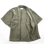Snow Peak × kimono yamato Japan-Made fleece jacket, Haori size S, Khaki (green), Polartec outdoor kimono YT-21AU002 - photo 2
