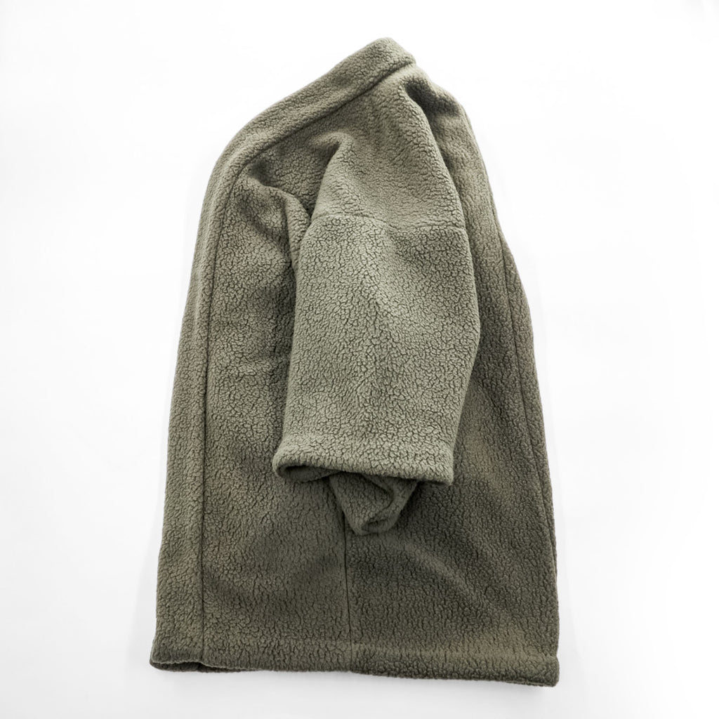 Snow Peak × kimono yamato Japan-Made fleece jacket, Haori size S, Khaki (green), Polartec outdoor kimono YT-21AU002 - photo 3