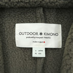 Snow Peak × kimono yamato Japan-Made fleece jacket, Haori size S, Khaki (green), Polartec outdoor kimono YT-21AU002 - photo 5