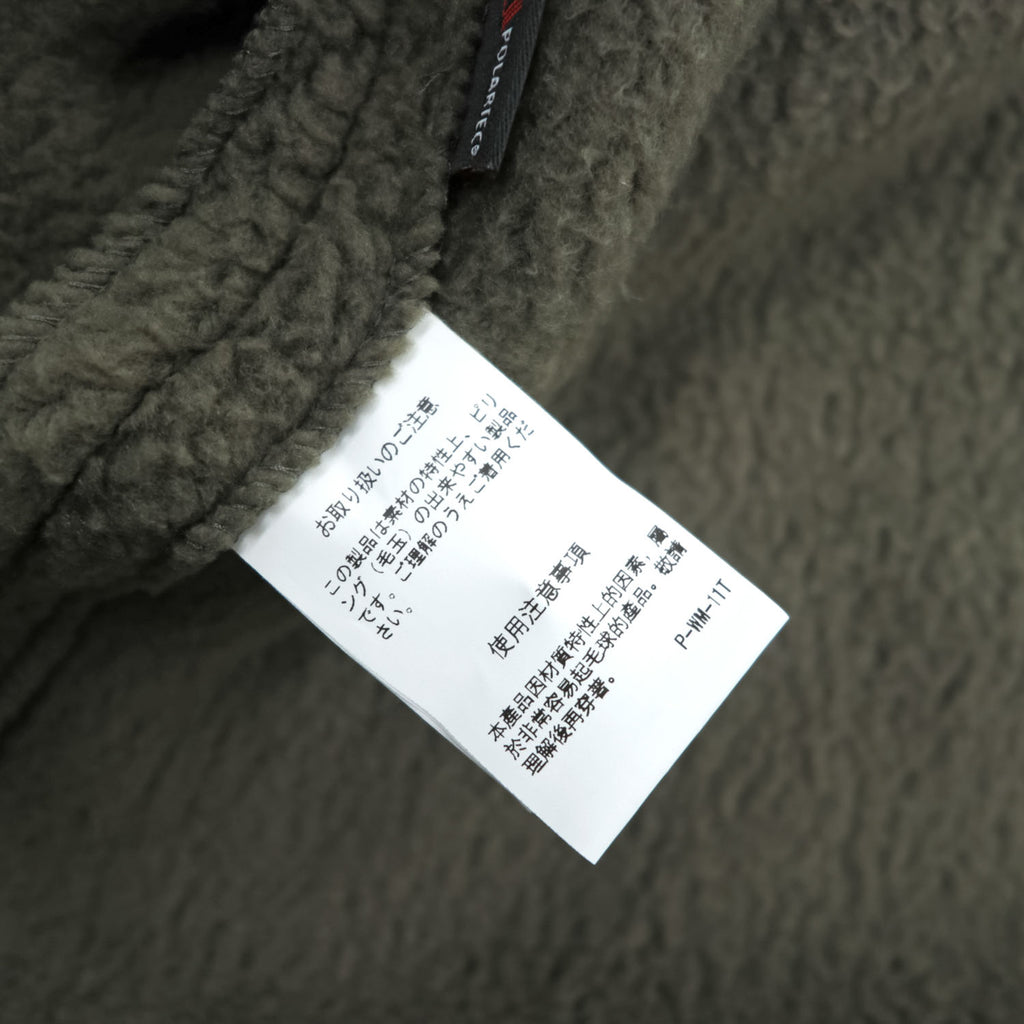 Snow Peak × kimono yamato Japan-Made fleece jacket, Haori size S, Khaki (green), Polartec outdoor kimono YT-21AU002 - photo 6
