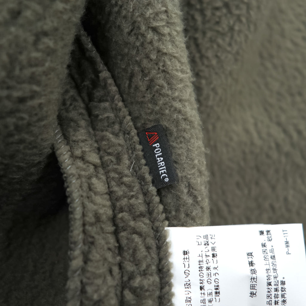 Snow Peak × kimono yamato Japan-Made fleece jacket, Haori size S, Khaki (green), Polartec outdoor kimono YT-21AU002 - photo 8