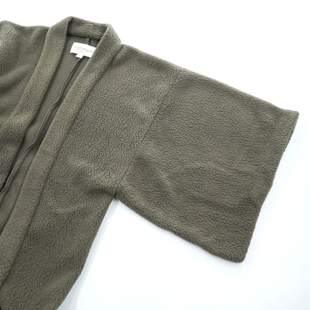 Snow Peak × kimono yamato Japan-Made fleece jacket, Haori size S, Khaki (green), Polartec outdoor kimono YT-21AU002 - photo 10