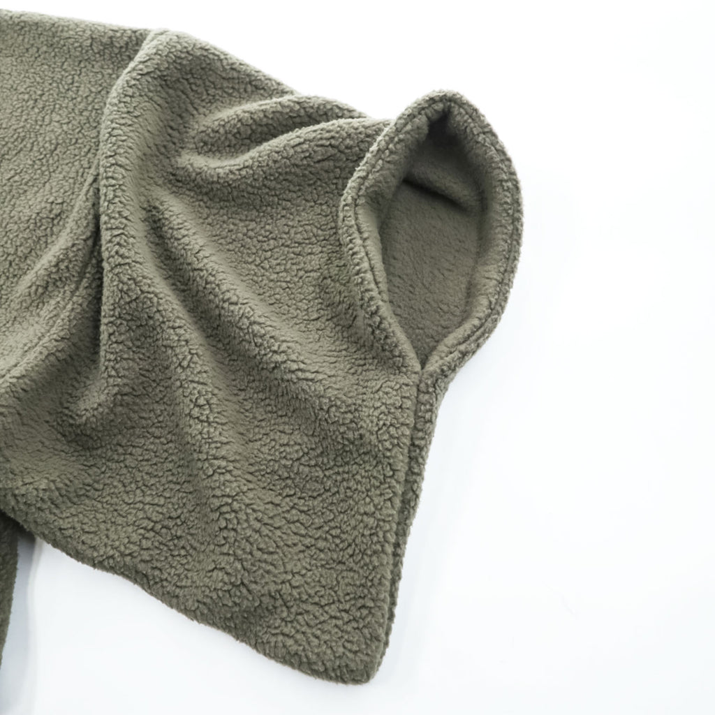 Snow Peak × kimono yamato Japan-Made fleece jacket, Haori size S, Khaki (green), Polartec outdoor kimono YT-21AU002 - photo 11