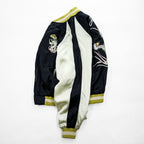 1990s HOUSTON Dragon Embroidered Souvenir Jacket Navy Size L - photo 3