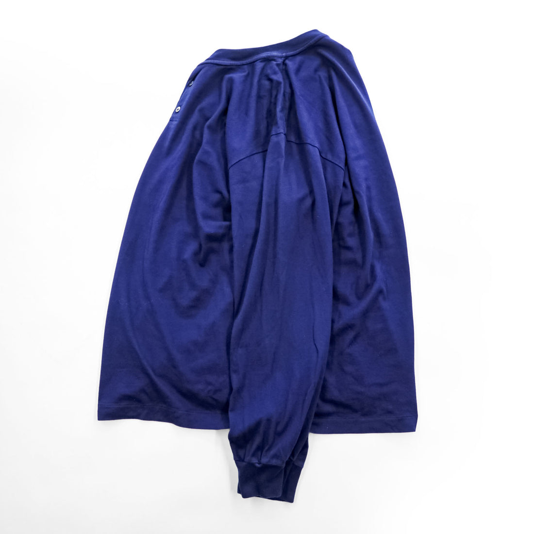 blurhms ROOTSTOCK 日本製 ヘンリーネック 長袖 ロングスリーブ Tシャツ ロンT L ネイビー ブルー（2枚目）