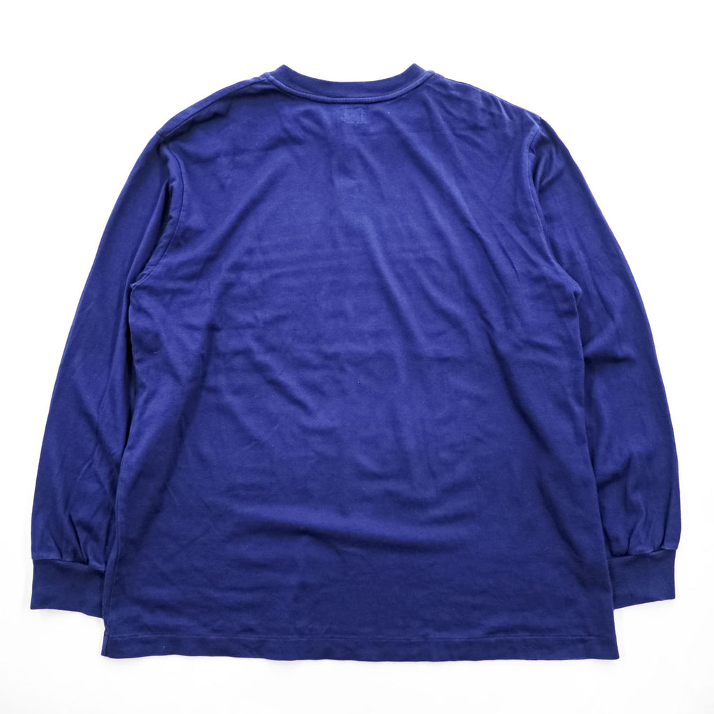 blurhms ROOTSTOCK 日本製 ヘンリーネック 長袖 ロングスリーブ Tシャツ ロンT L ネイビー ブルー（3枚目）