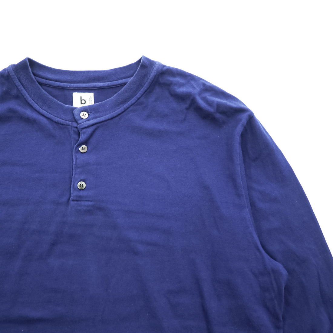 blurhms ROOTSTOCK 日本製 ヘンリーネック 長袖 ロングスリーブ Tシャツ ロンT L ネイビー ブルー（6枚目）
