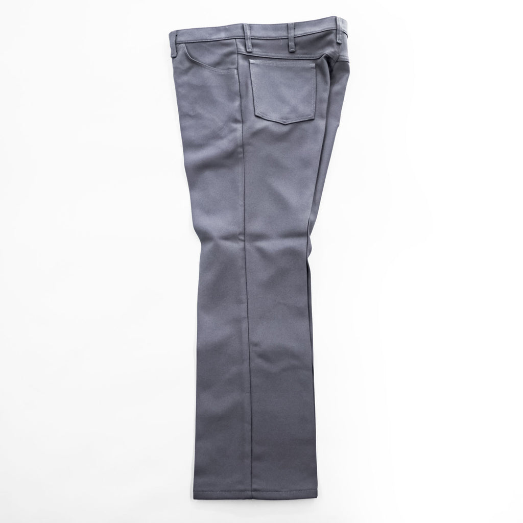 Wrangler ポリエステル ブーツカットパンツ ランチャードレスジーンズ 35×30 グレー フレア センタープレス メキシコ製 B2GY（2枚目）