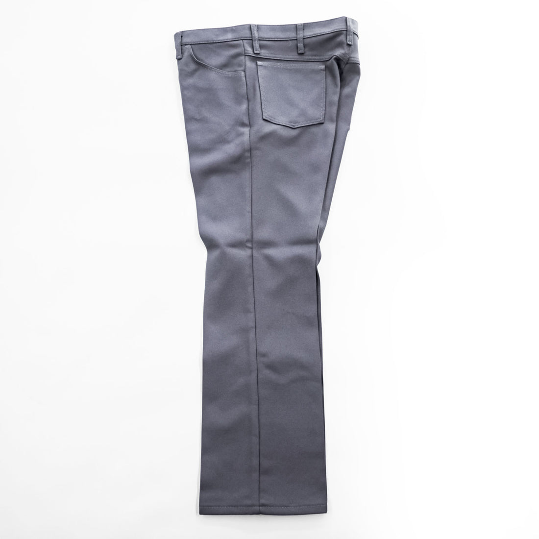 Wrangler ポリエステル ブーツカットパンツ ランチャードレスジーンズ 35×30 グレー フレア センタープレス メキシコ製 B2GY（2枚目）