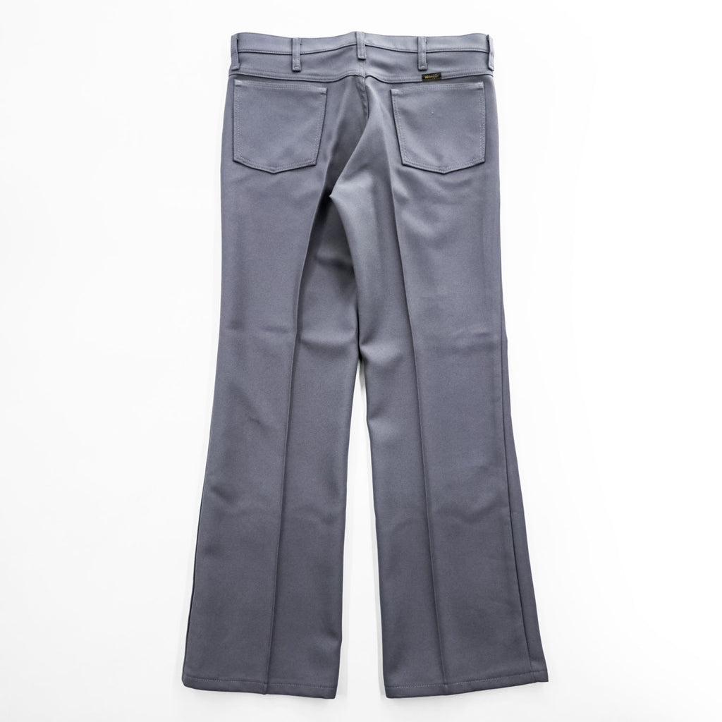 Wrangler ポリエステル ブーツカットパンツ ランチャードレスジーンズ 35×30 グレー フレア センタープレス メキシコ製 B2GY（3枚目）