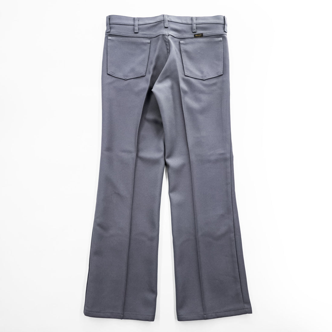 Wrangler ポリエステル ブーツカットパンツ ランチャードレスジーンズ 35×30 グレー フレア センタープレス メキシコ製 B2GY（3枚目）