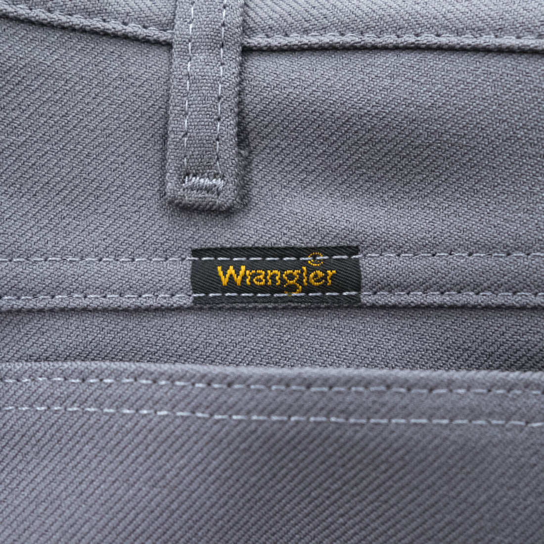 Wrangler ポリエステル ブーツカットパンツ ランチャードレスジーンズ 35×30 グレー フレア センタープレス メキシコ製 B2GY（5枚目）