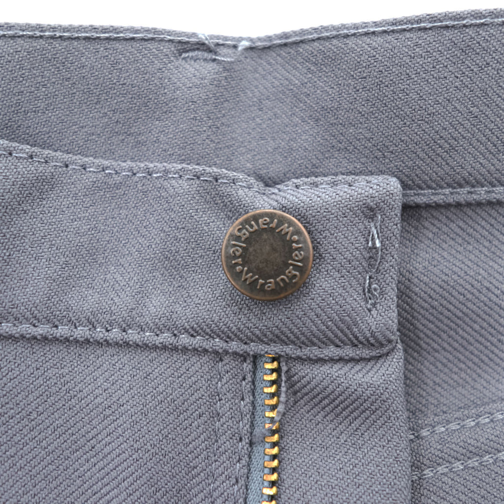 Wrangler ポリエステル ブーツカットパンツ ランチャードレスジーンズ 35×30 グレー フレア センタープレス メキシコ製 B2GY（6枚目）