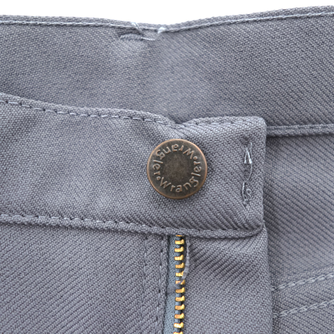 Wrangler ポリエステル ブーツカットパンツ ランチャードレスジーンズ 35×30 グレー フレア センタープレス メキシコ製 B2GY（6枚目）